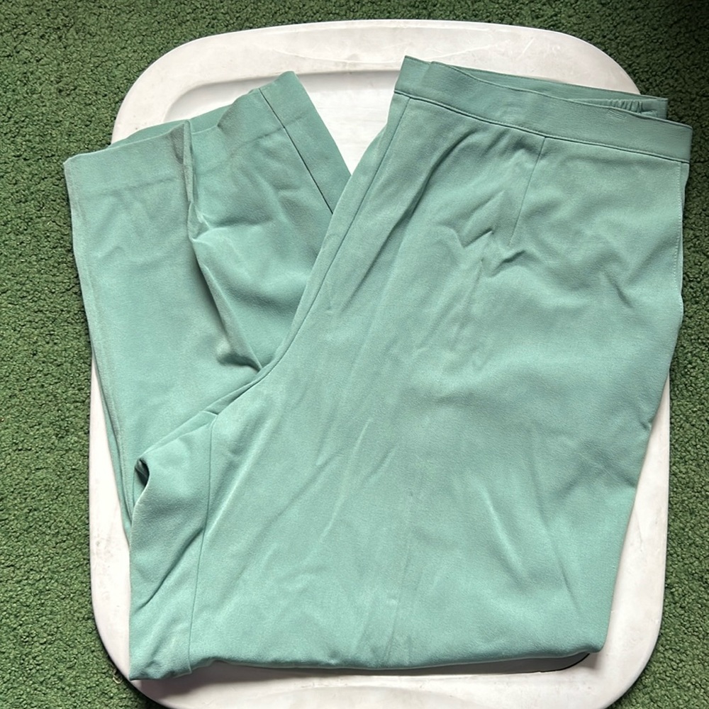 Alfred Dunner Blue and Green Trousers Relaxed Fit